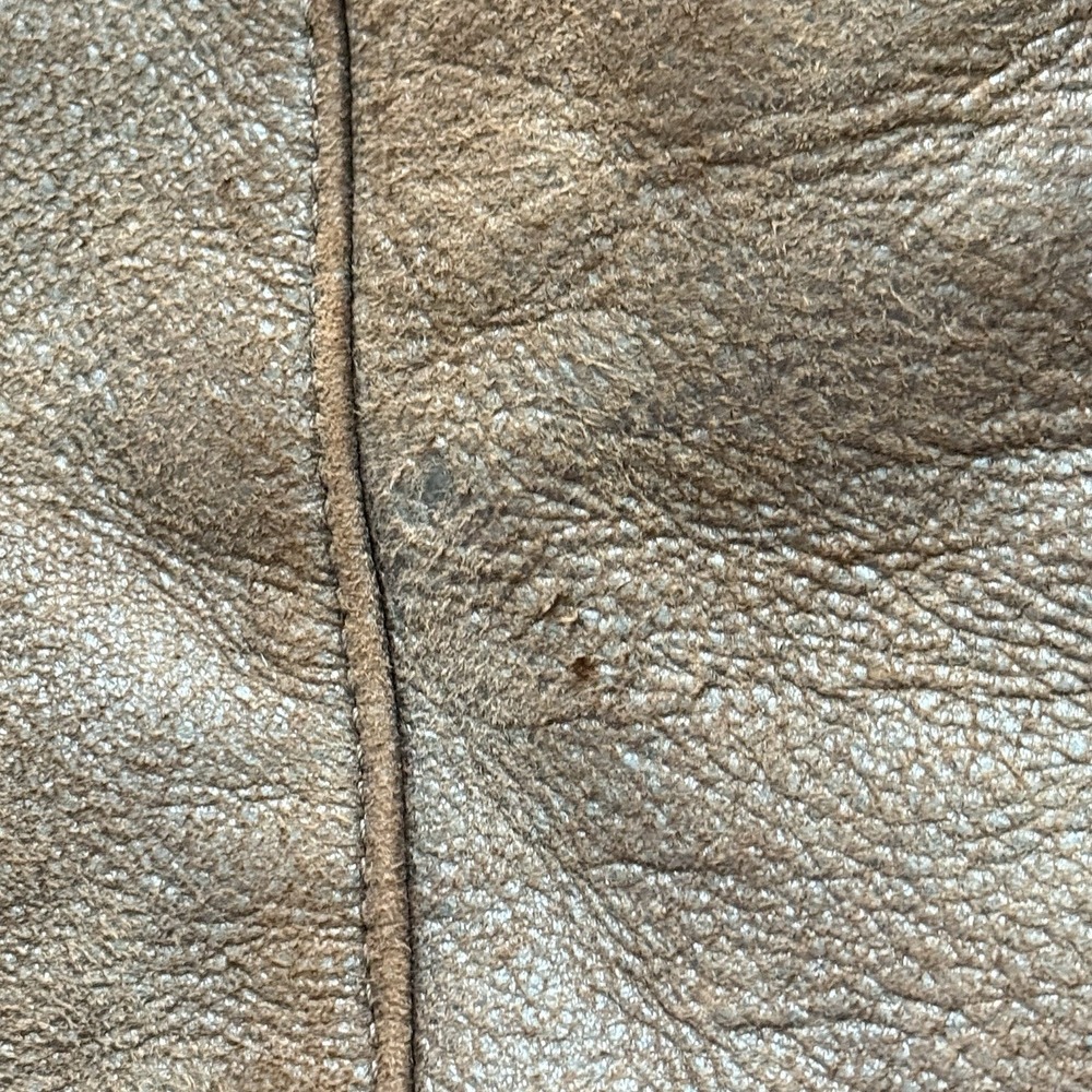 Johnston & Murphy Brown Leather Coat Sheep's Wool Lining Size Large - Picture 7 of 11